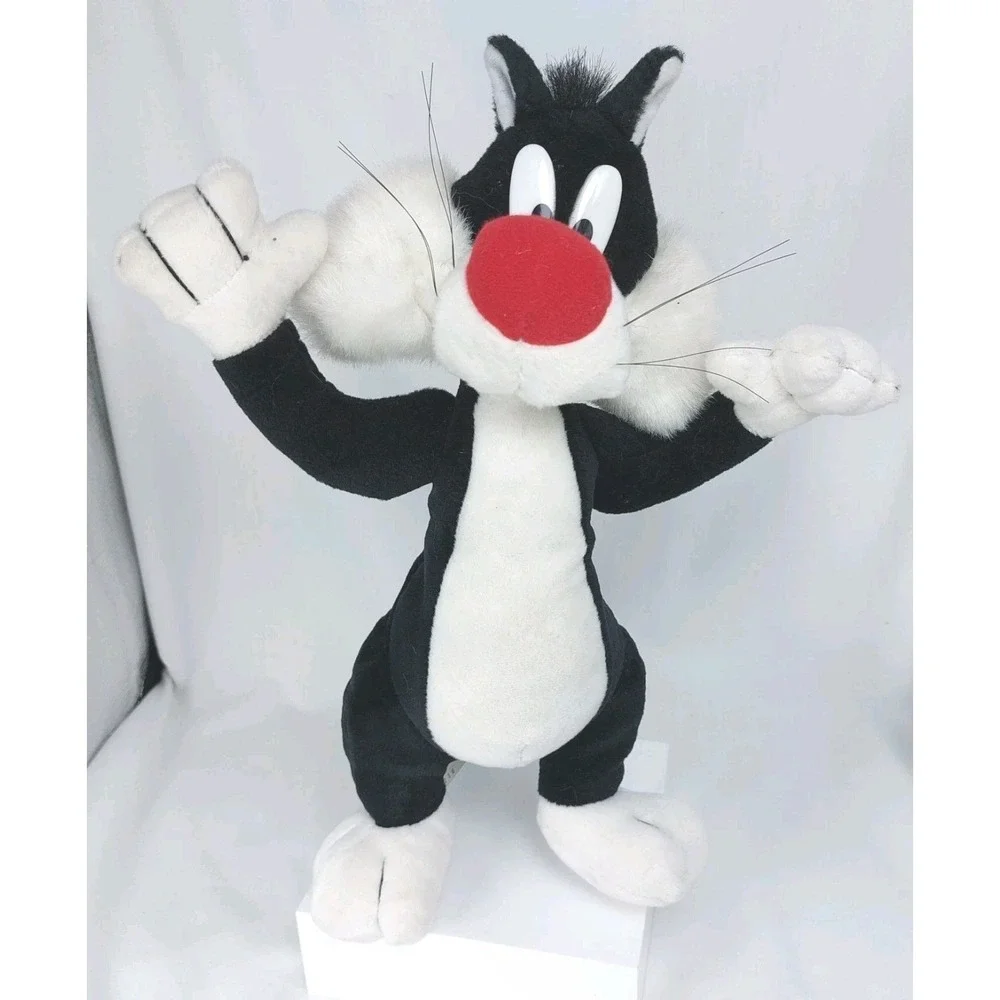 Looney Tunes Sylvester Plush TYCO Stuffed Animal Black‎ Cat 14